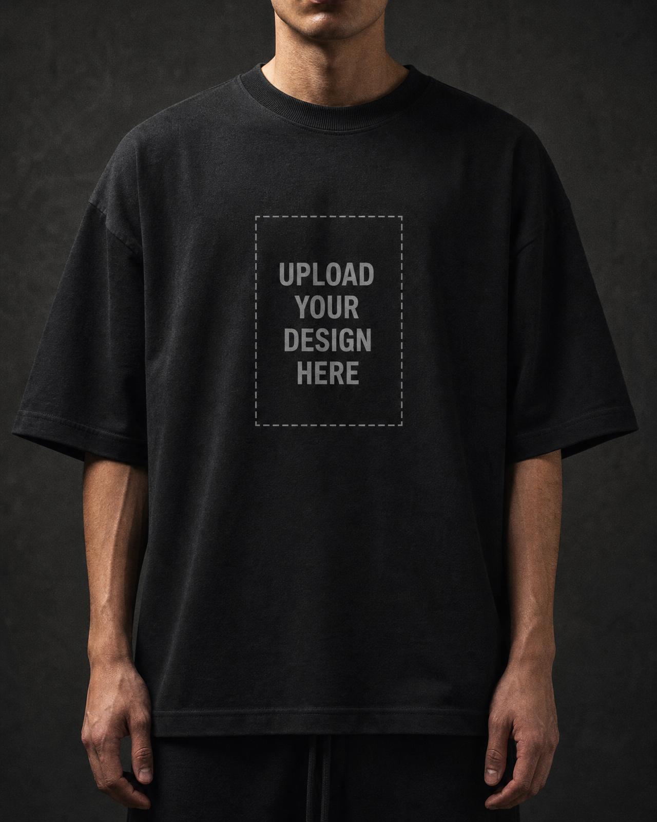 TASHVII Custom Studio — upload your design on a premium oversized tee